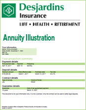 desjardins annuity illustration