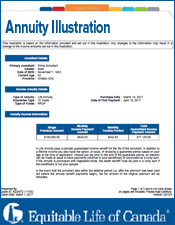 equitable life annuity illustration