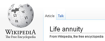 Wikipedia - Life Annuity