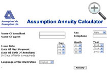 Assumption Annuity Calculator