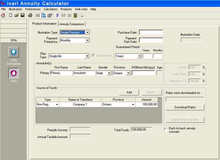 ivari annuity calculator