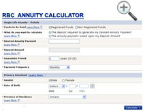 RBC Annuity Calculator