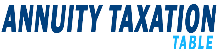 Annuity Taxation Table Annuity Taxation Table