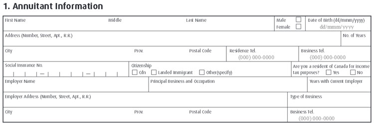 bmo annuity application