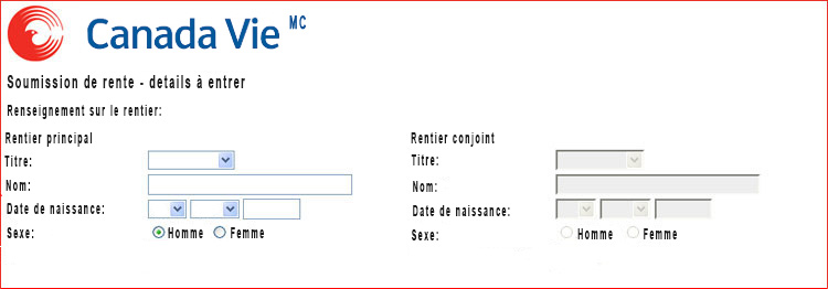 Canada Vie Calculateur de rente Canada Vie Calculateur de rente