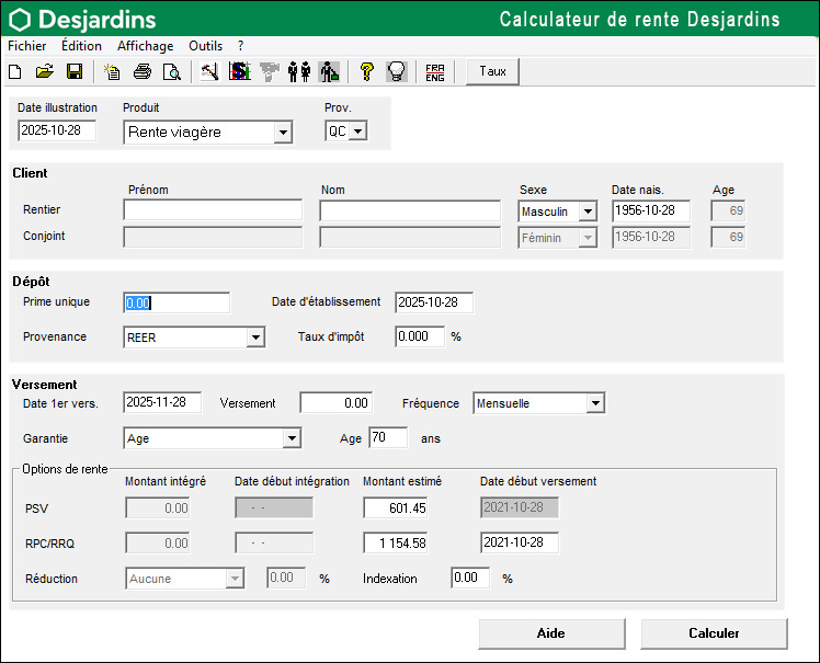 Desjardins Calculateur de rente Desjardins Calculateur de rente