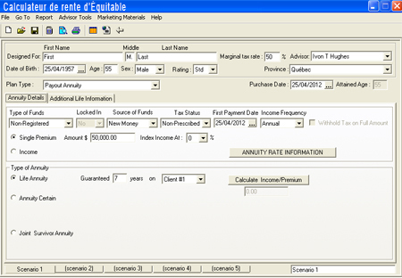Équitable Calculateur de rente Équitable Calculateur de rente