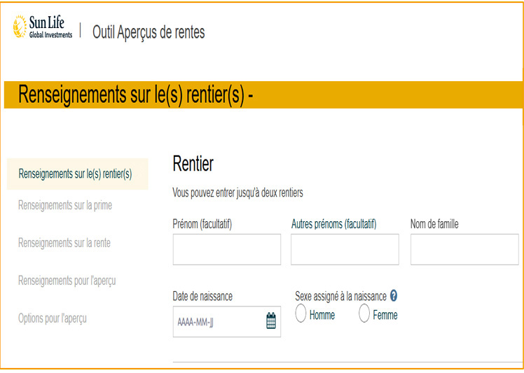 Sun Life Calculateur de rente Sun Life Calculateur de rente