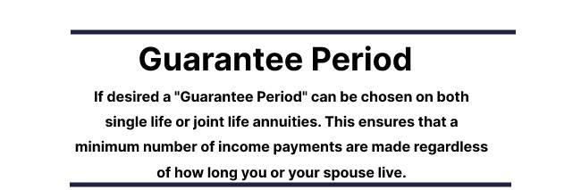 annuity guarantee period