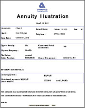 assumption annuity illustration