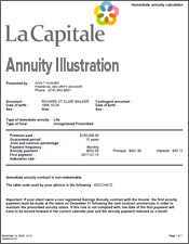 la capitale annuity illustration